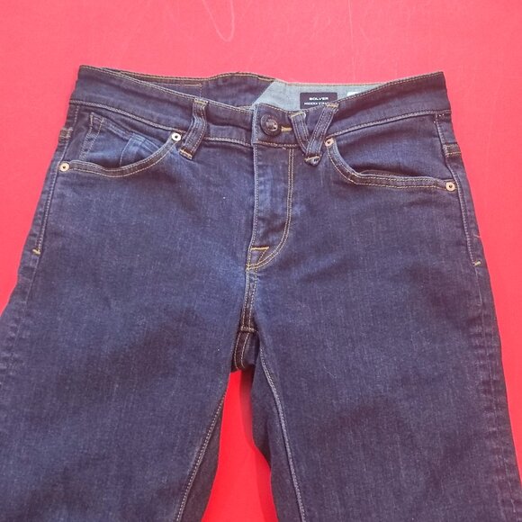 Volcom Jeans Solver modern straight indigo blue men's size W28 L28 - Picture 2 of 9